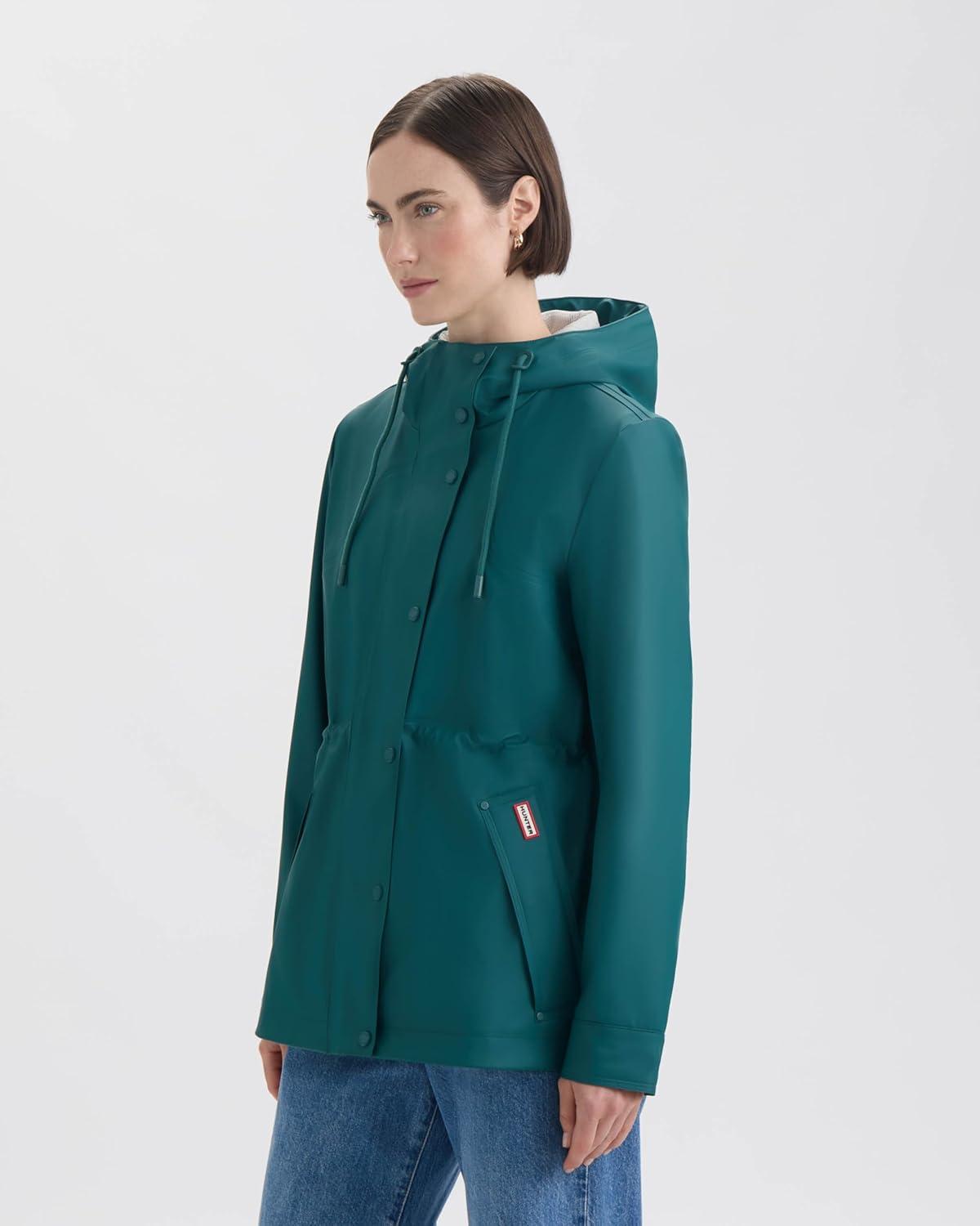 imageHUNTER Womens Abbey Short Rubberized RAIN JacketDeep Ocean