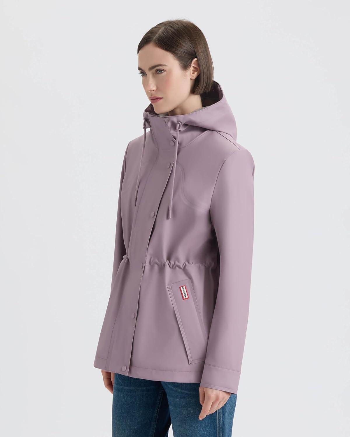 imageHUNTER Womens Abbey Short Rubberized RAIN JacketDusty Lilac