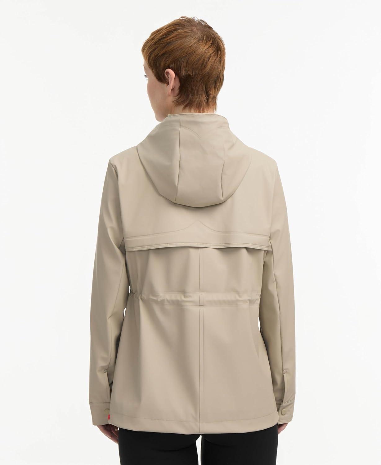 imageHUNTER Womens Abbey Short Rubberized RAIN JacketWheat