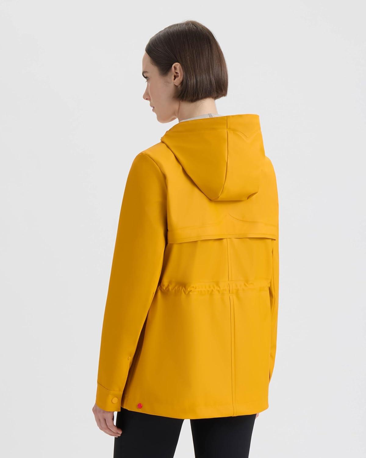 imageHUNTER Womens Abbey Short Rubberized RAIN JacketYellow