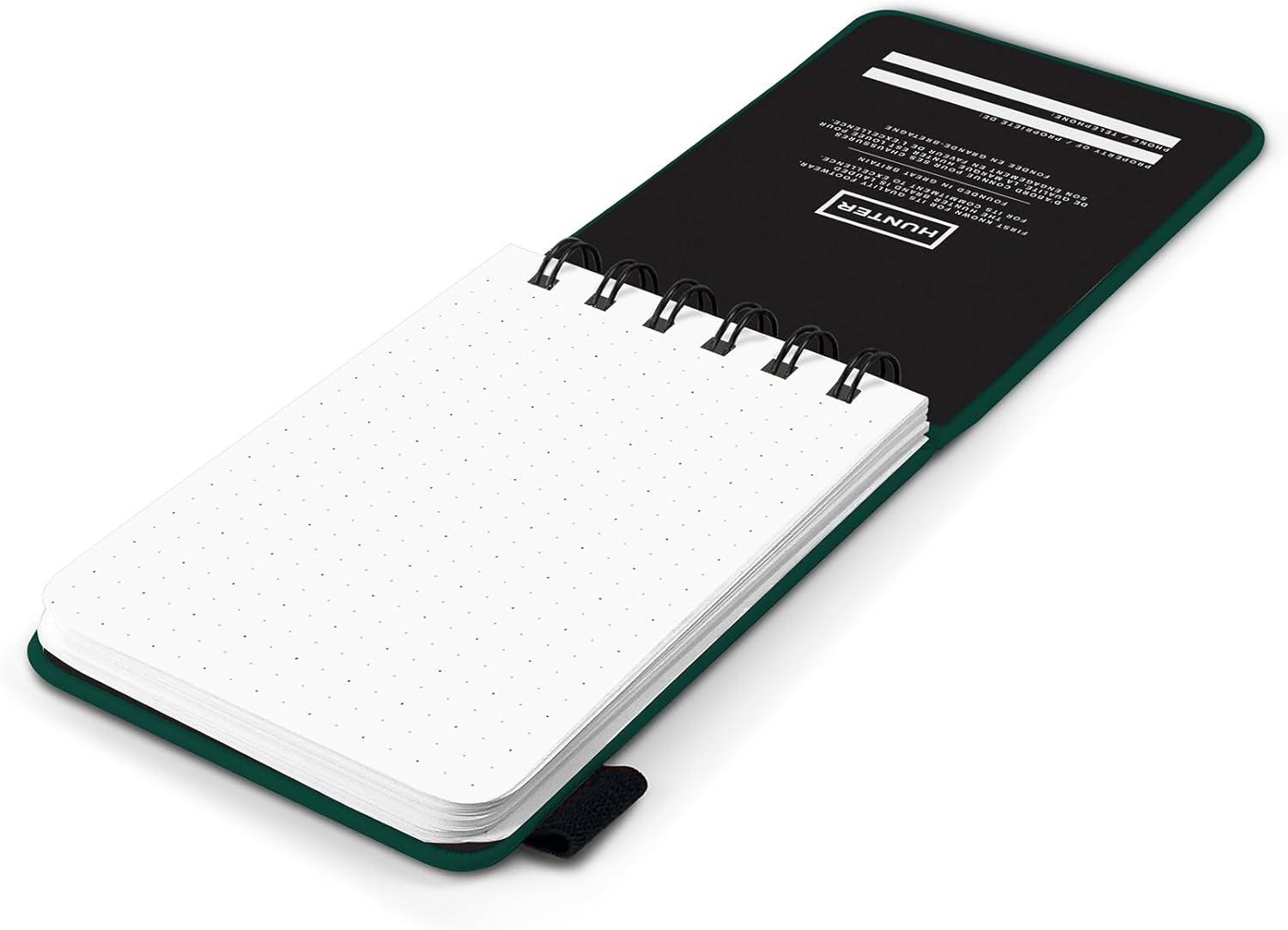 imageHunter All Weather Field Book 575 X 36 128 Pg Outdoor Notebook With Elastic Band to Protect Notes Pocket Journal With Dot Grid Stone Paper for Surveying Water ampamp Tear Resistant BlackForest Green