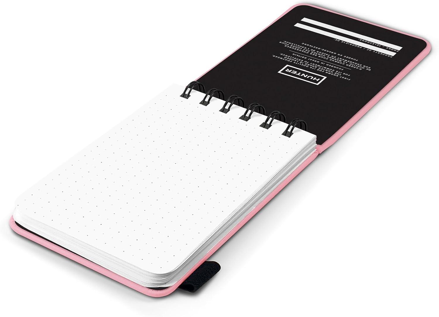 imageHunter All Weather Field Book 575 X 36 128 Pg Outdoor Notebook With Elastic Band to Protect Notes Pocket Journal With Dot Grid Stone Paper for Surveying Water ampamp Tear Resistant BlackPurring Pink