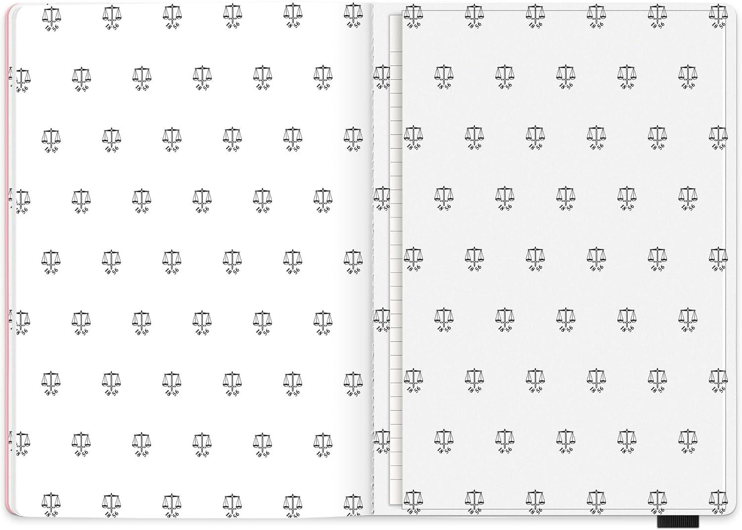 imageHunter Jotter Notebook 10 X 7 Lined Journal With 208 B5 Size Pages for Work Journaling Writing ampamp Note Taking Elastic Band ampamp Inside Pocket for Loose Notes Numbered Sheets Purring PinkPurring Pink