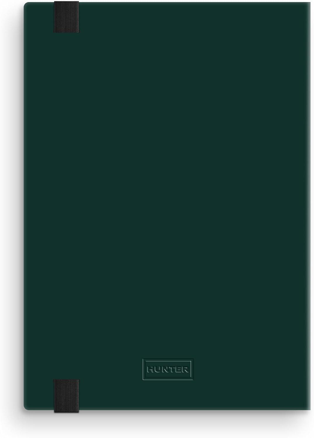 imageHunter Jotter Notebook 10 X 7 Lined Journal With 208 B5 Size Pages for Work Journaling Writing ampamp Note Taking Elastic Band ampamp Inside Pocket for Loose Notes Numbered Sheets Purring PinkForest Green