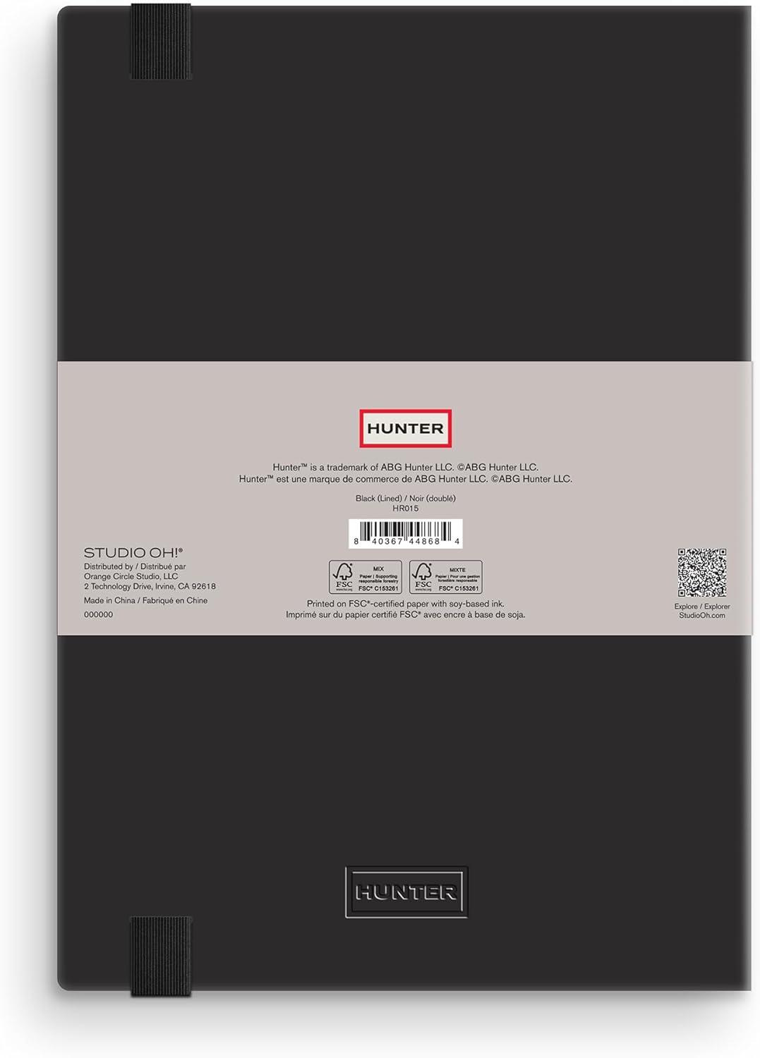 imageHunter Jotter Notebook 10 X 7 Lined Journal With 208 B5 Size Pages for Work Journaling Writing ampamp Note Taking Elastic Band ampamp Inside Pocket for Loose Notes Numbered Sheets Purring PinkBlack