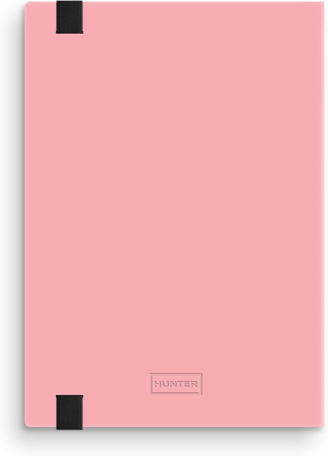 imageHunter Jotter Notebook 10 X 7 Lined Journal With 208 B5 Size Pages for Work Journaling Writing ampamp Note Taking Elastic Band ampamp Inside Pocket for Loose Notes Numbered Sheets Purring PinkPurring Pink