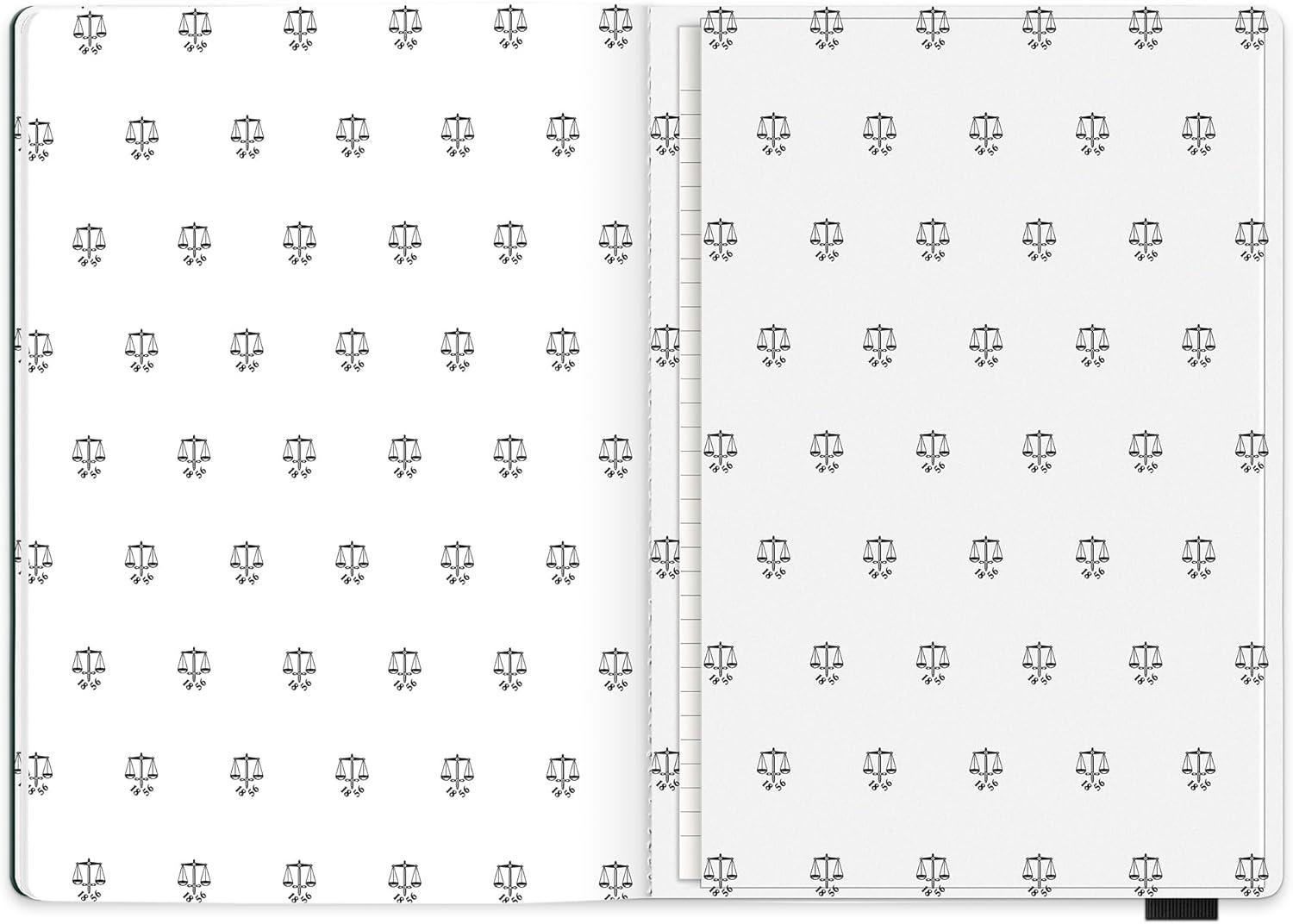 imageHunter Jotter Notebook 10 X 7 Lined Journal With 208 B5 Size Pages for Work Journaling Writing ampamp Note Taking Elastic Band ampamp Inside Pocket for Loose Notes Numbered Sheets Purring PinkForest Green