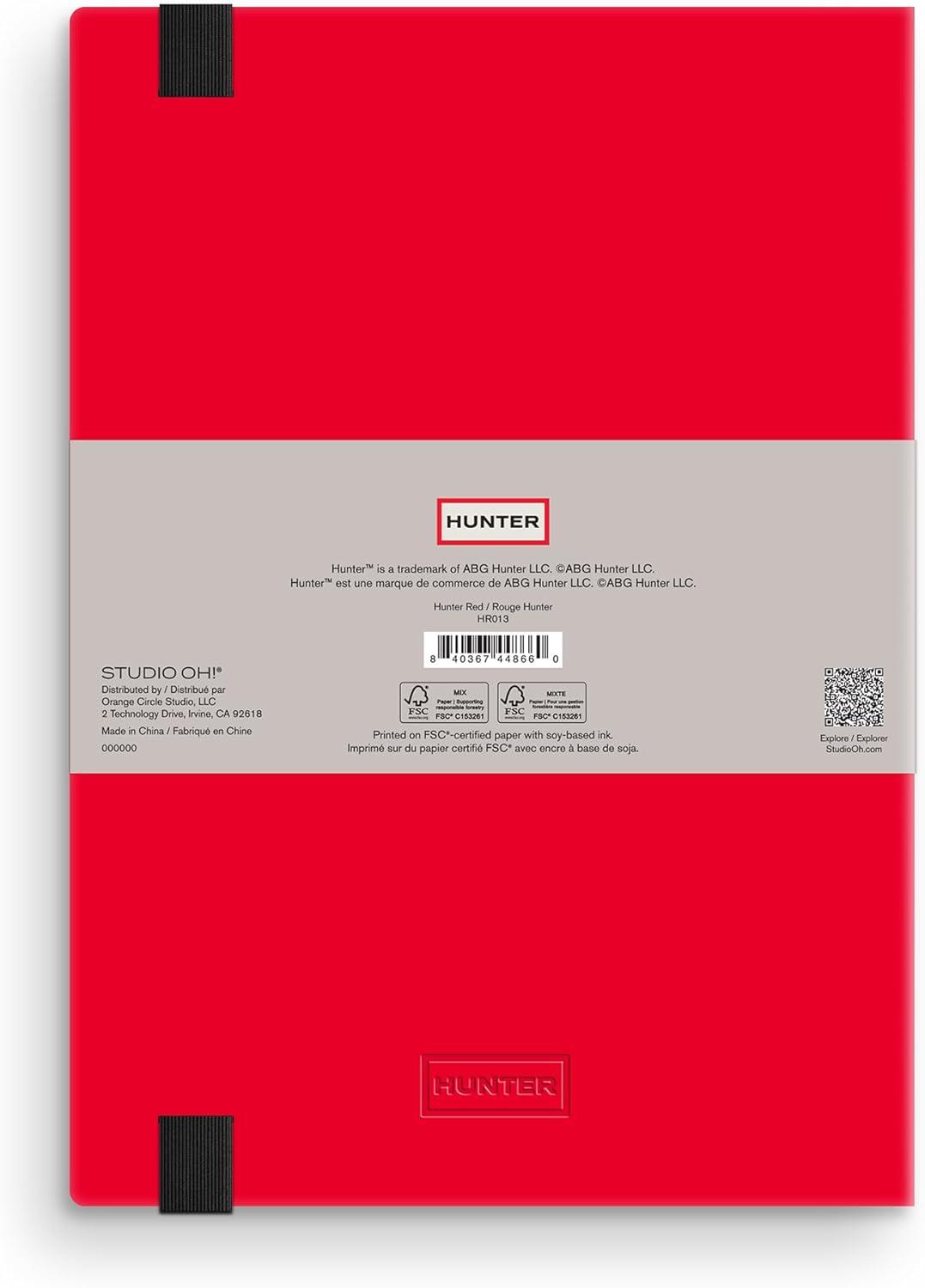 imageHunter Jotter Notebook 10 X 7 Lined Journal With 208 B5 Size Pages for Work Journaling Writing ampamp Note Taking Elastic Band ampamp Inside Pocket for Loose Notes Numbered Sheets Purring PinkRed Jotter