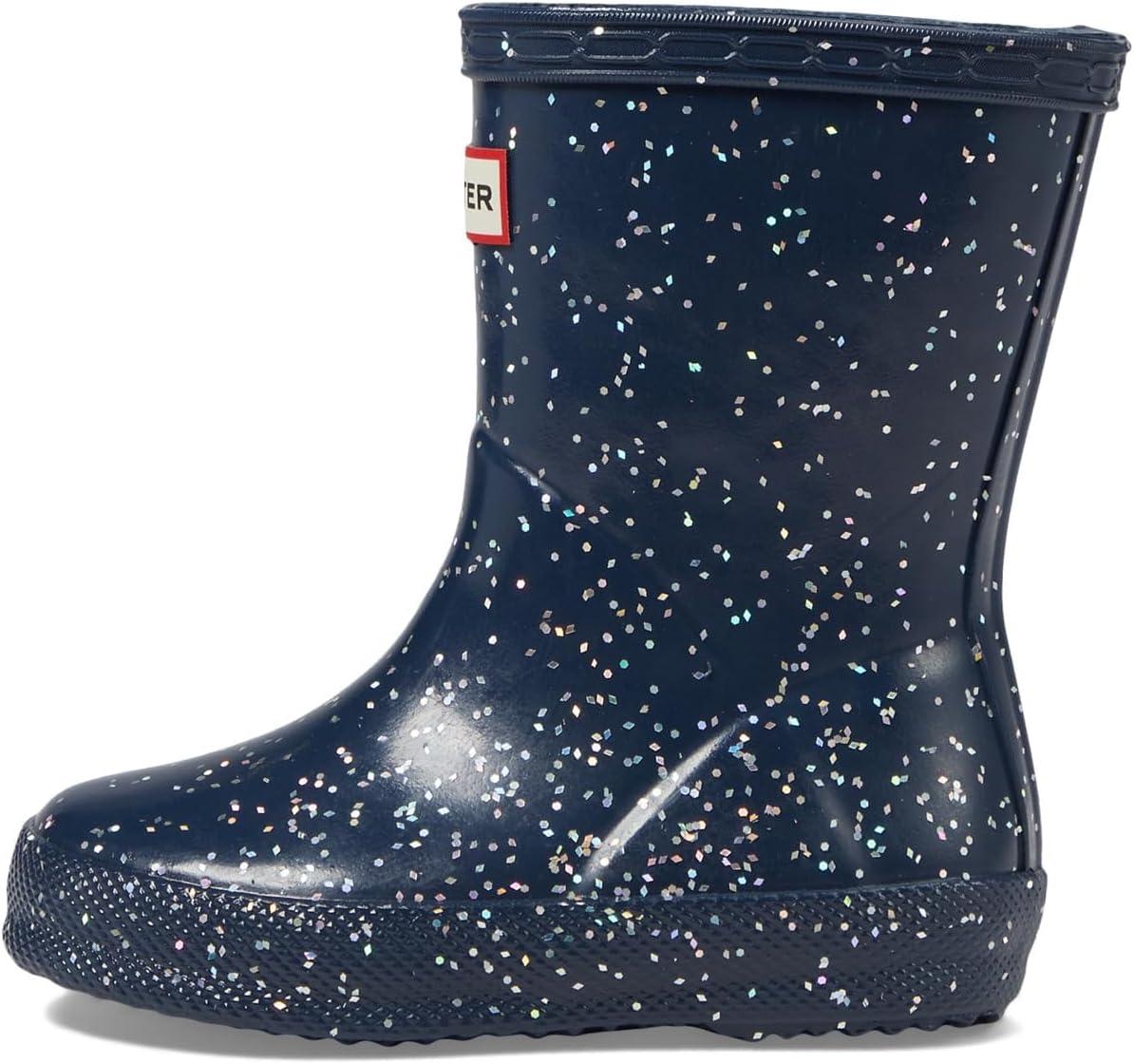 imageHunter Girls Original First Classic Giant Glitter Wellington Boots ToddlerLittle Kid RainValtameri Blue