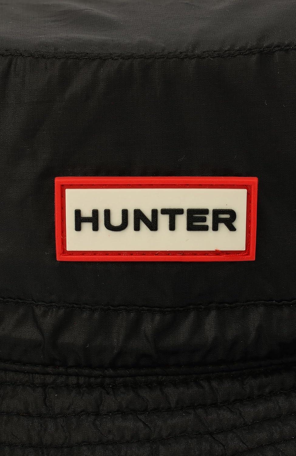 imageHunter Ripstop Bucket Hat Nylon Cap with Brand Logo Versatile AccessoryBlack