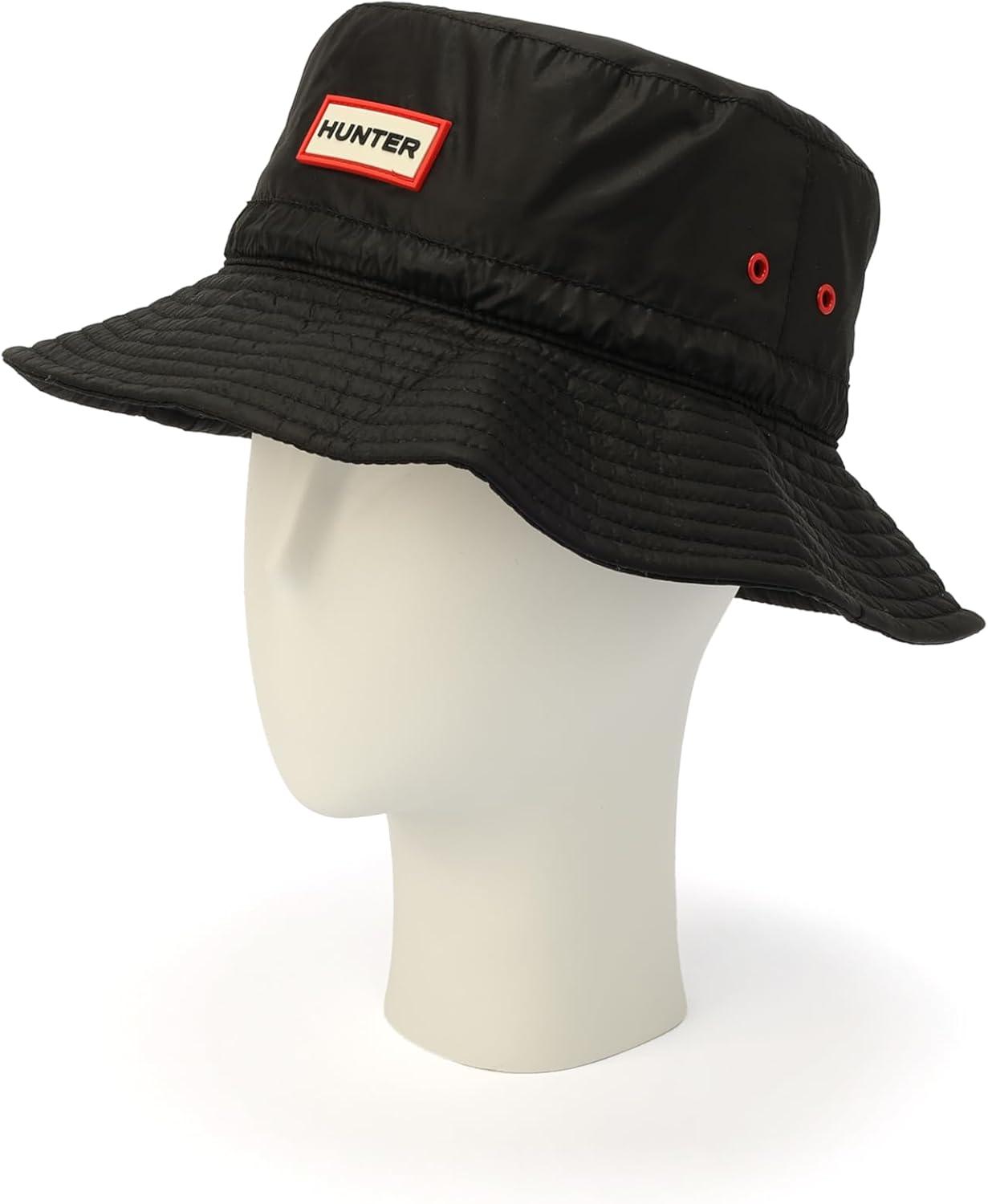 imageHunter Ripstop Bucket Hat Nylon Cap with Brand Logo Versatile AccessoryBlack