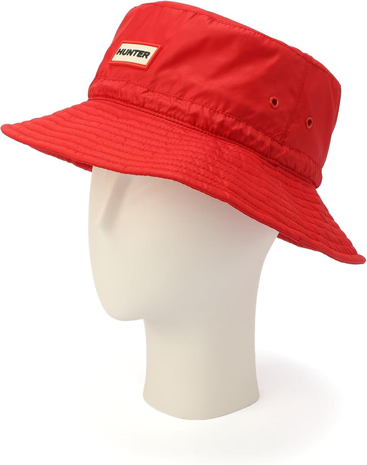 imageHunter Ripstop Bucket Hat Nylon Cap with Brand Logo Versatile AccessoryRed