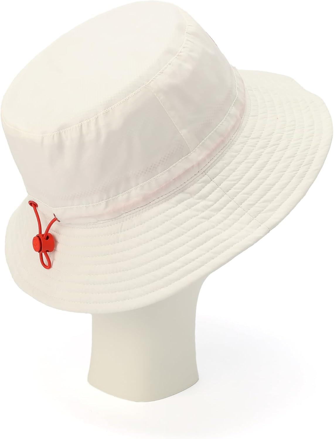 imageHunter Ripstop Bucket Hat Nylon Cap with Brand Logo Versatile AccessoryWhite