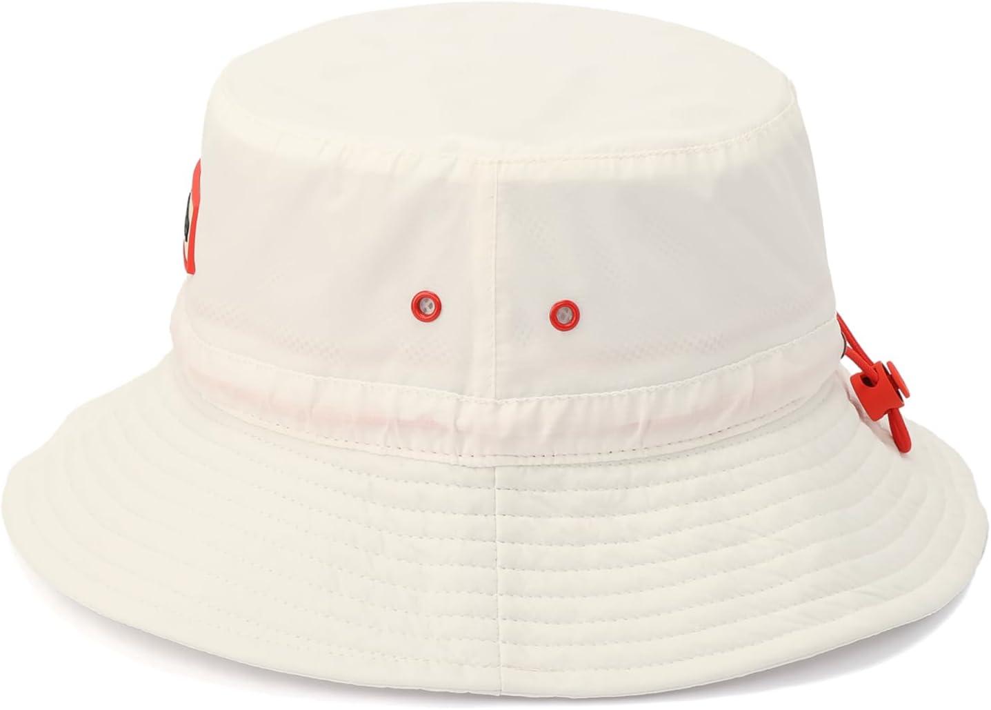 imageHunter Ripstop Bucket Hat Nylon Cap with Brand Logo Versatile AccessoryWhite