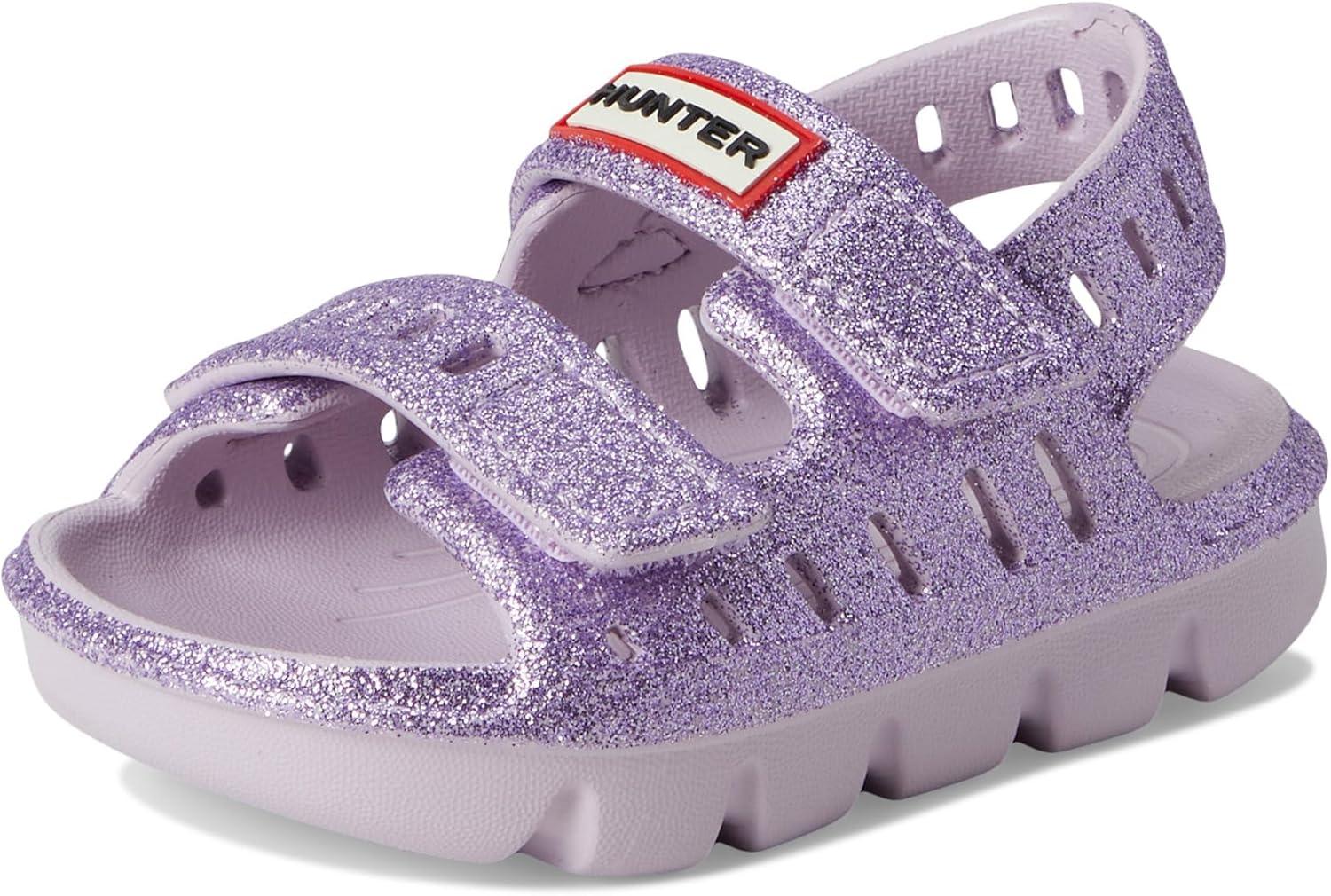 imageHunter UnisexChild Dottie ToddlerLittle Kid Flat SandalMedium Purple Glitter