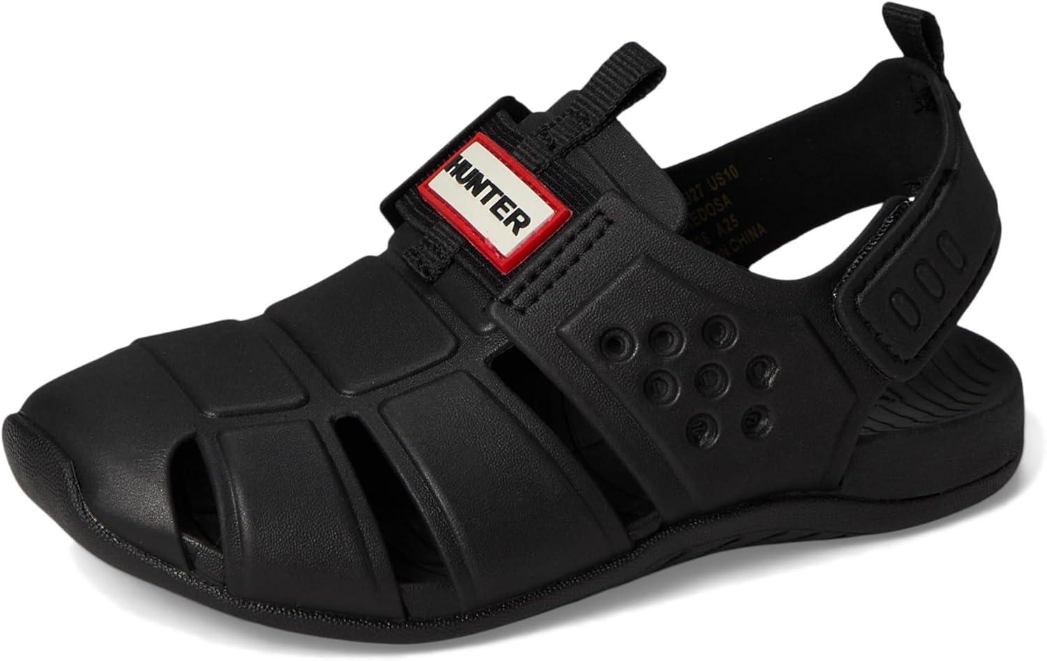 imageHunter UnisexChild Edosa ToddlerLittle Kid Flat SandalBlack