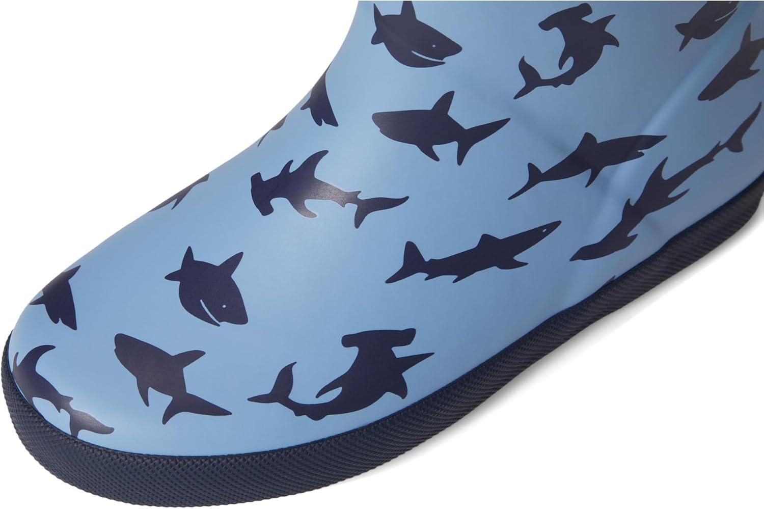imageHunter UnisexChild First Classic Boots ToddlerLittle Kid RainMedium Blue Shark Multi
