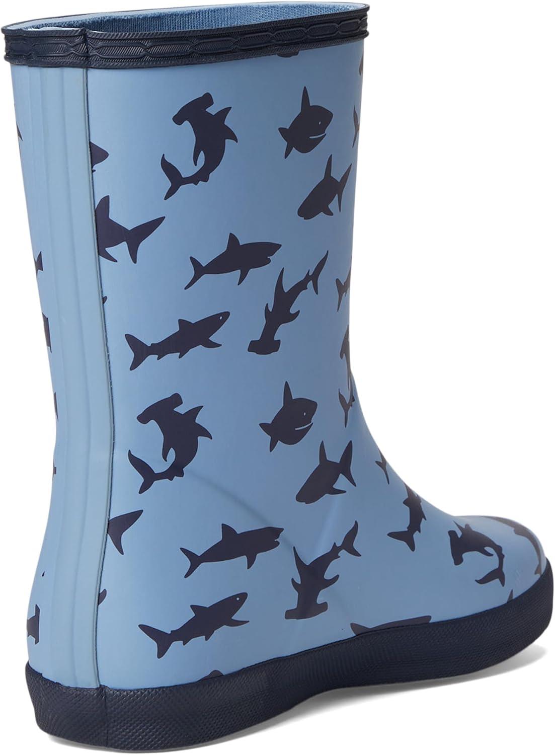imageHunter UnisexChild First Classic Boots ToddlerLittle Kid RainMedium Blue Shark Multi