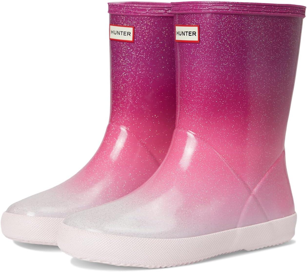 imageHunter UnisexChild First Starcloud ToddlerLittle Kid Rain BootDark Pink Ombre Glitter