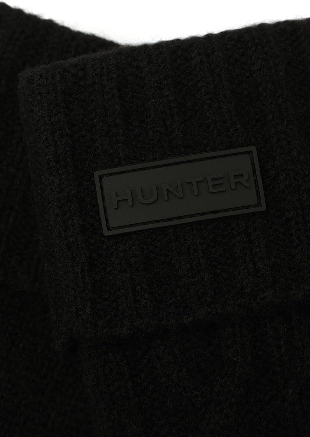 imageHunter Womens Cable Cuffed Glove Gloves with Brand Logo Comfortable ampamp Warm Fashion AccessoryBlack