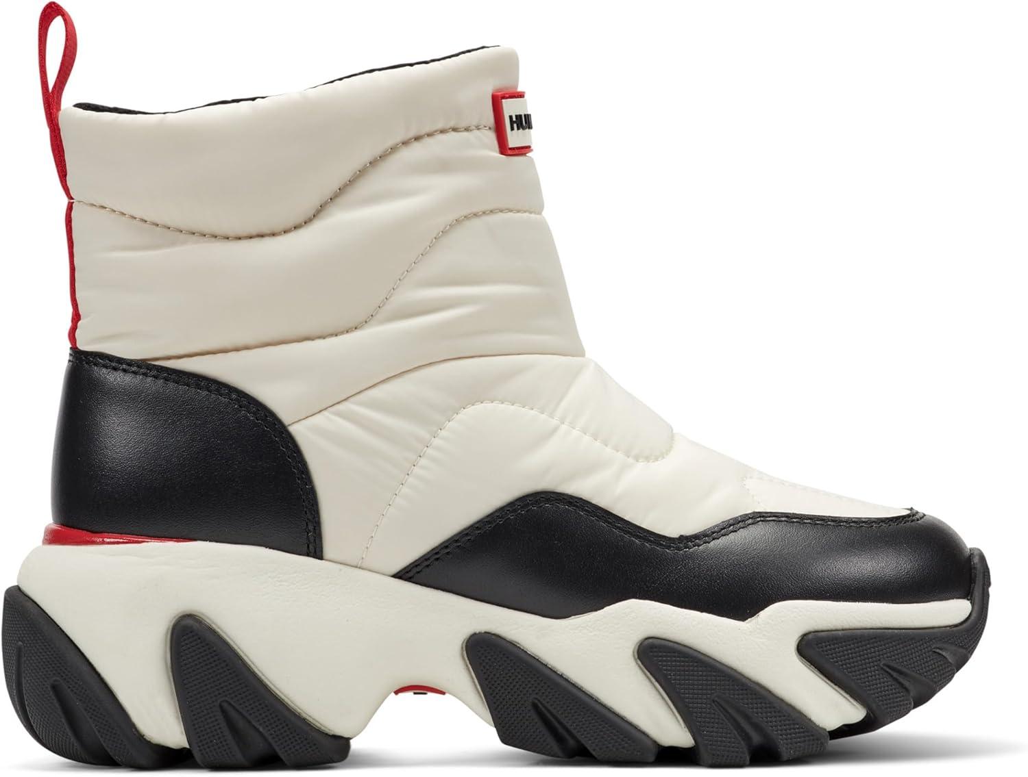 imageHunter Womens Debra Waterproof Ankle BootIvoryBlack