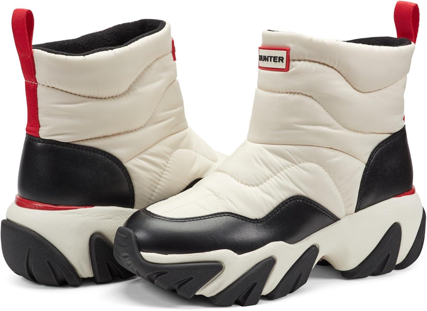 imageHunter Womens Debra Waterproof Ankle BootIvoryBlack