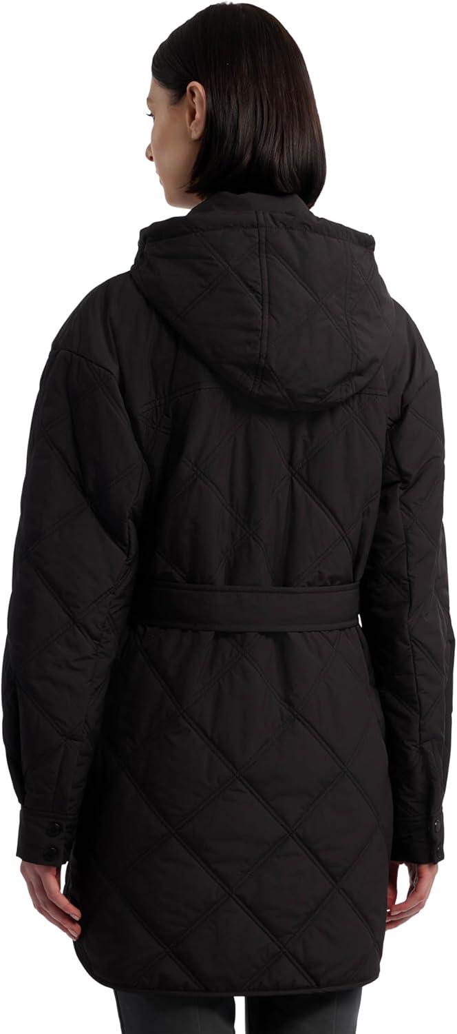 imageHunter Womens Friday Semi Cire Self Packable Quilted JacketBlack