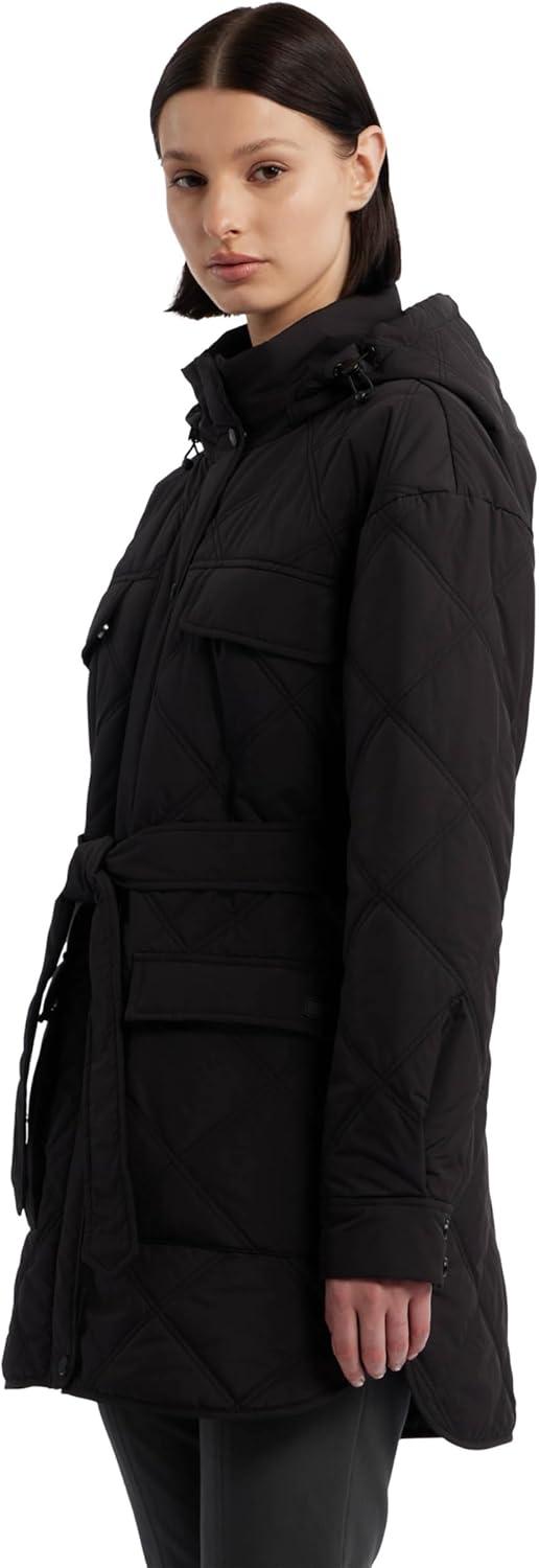 imageHunter Womens Friday Semi Cire Self Packable Quilted JacketBlack