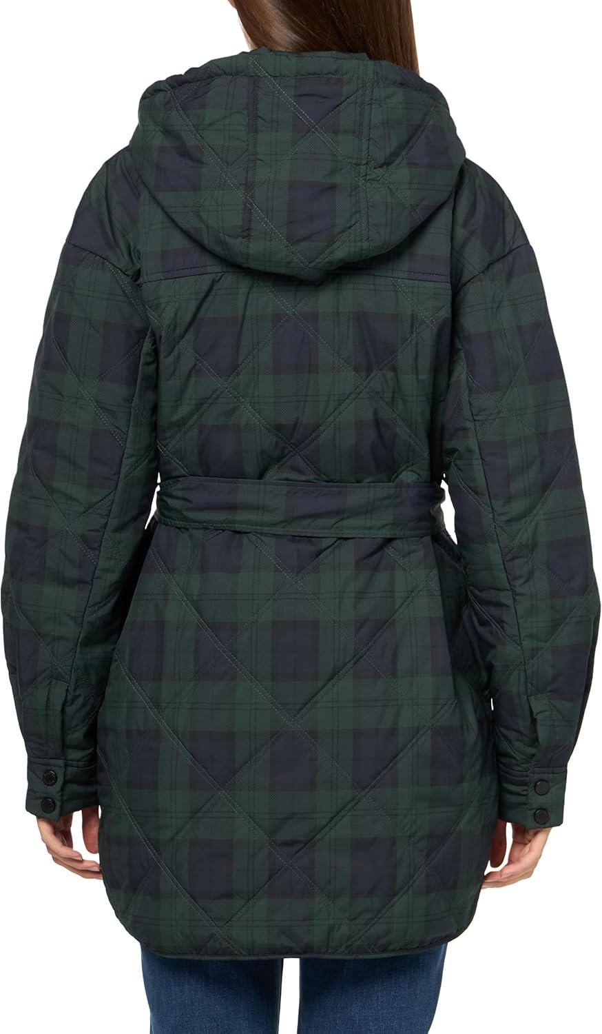 imageHunter Womens Friday Semi Cire Self Packable Quilted JacketBlackwatch Core Plaid