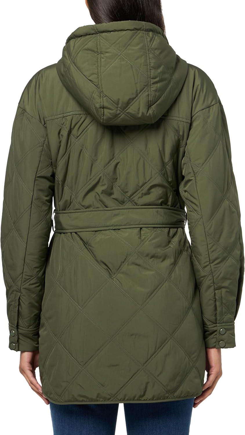 imageHunter Womens Friday Semi Cire Self Packable Quilted JacketHunter Green