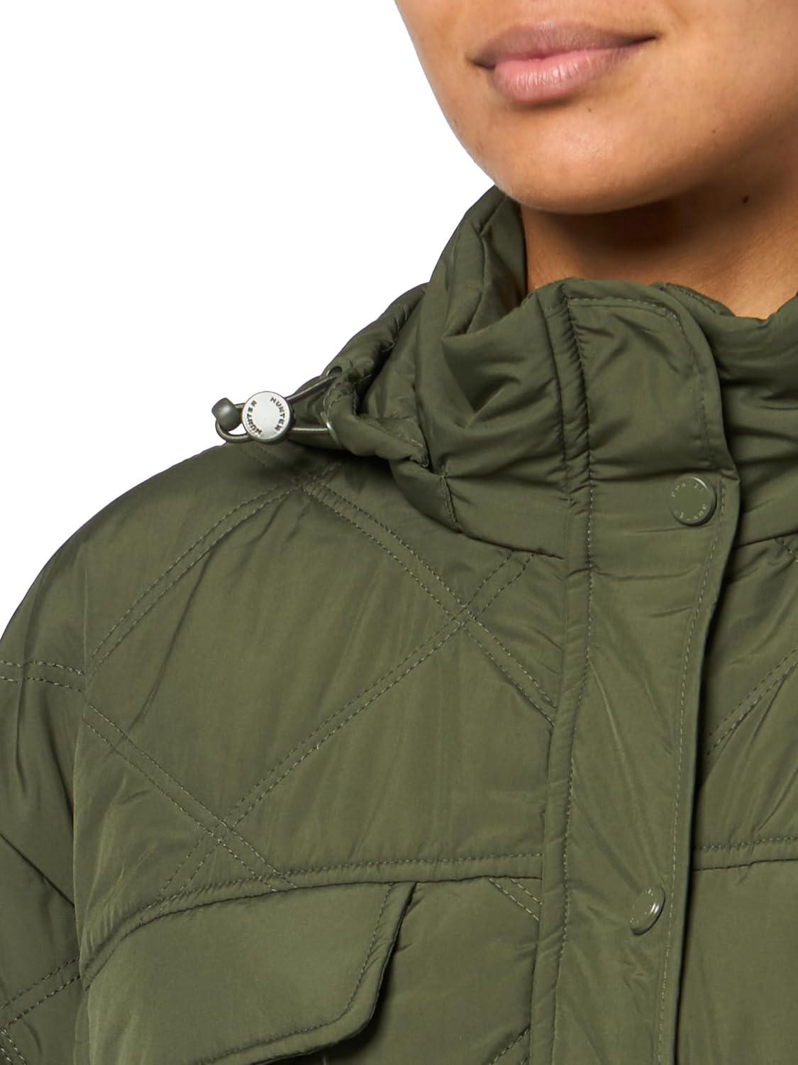 imageHunter Womens Friday Semi Cire Self Packable Quilted JacketHunter Green