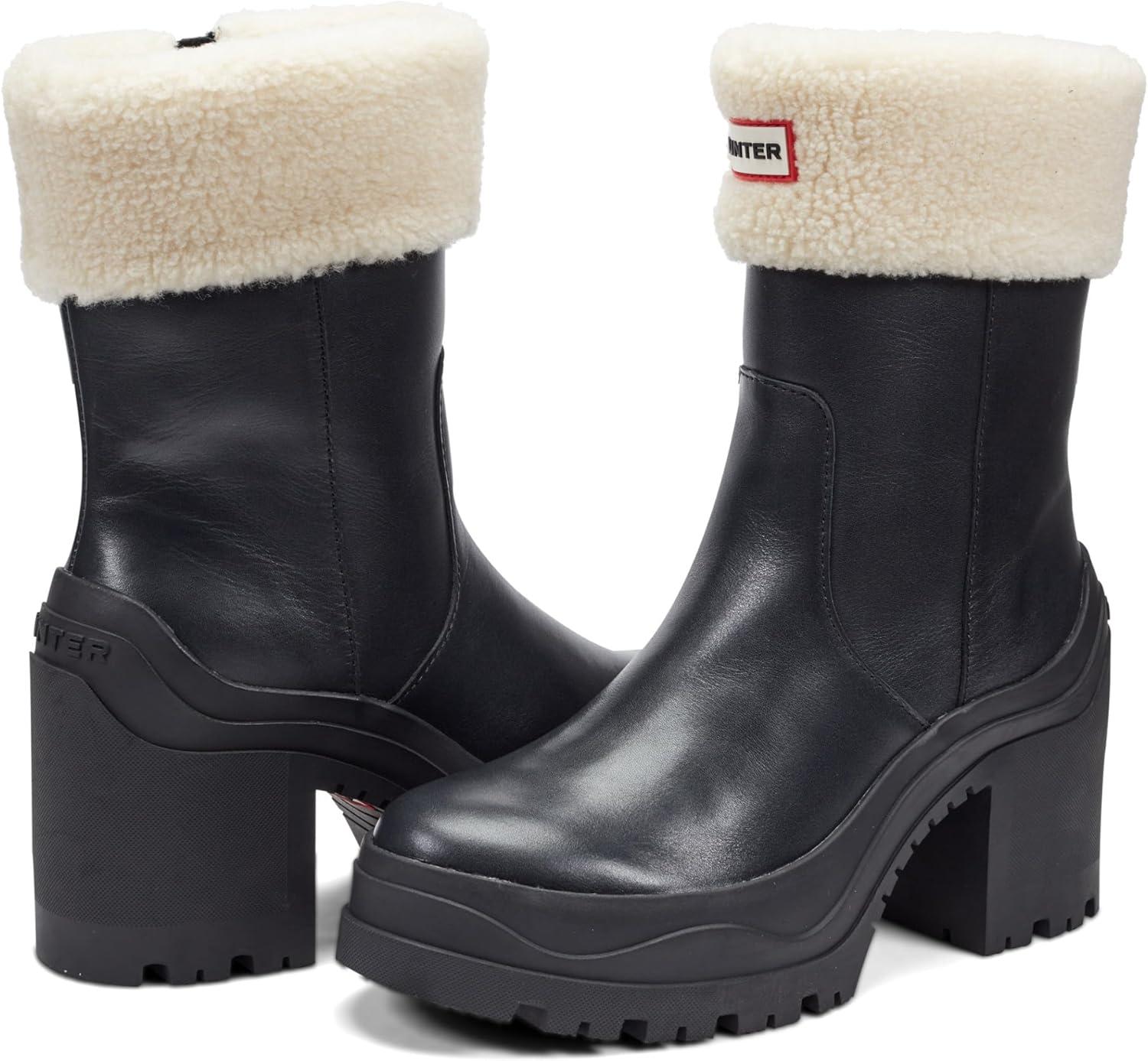 imageHunter Womens Marisol Waterproof Ankle BootBlack Leather