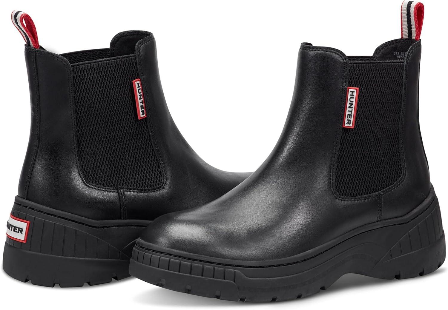 imageHunter Womens Neveah Waterproof Chelsea BootBlack Leather