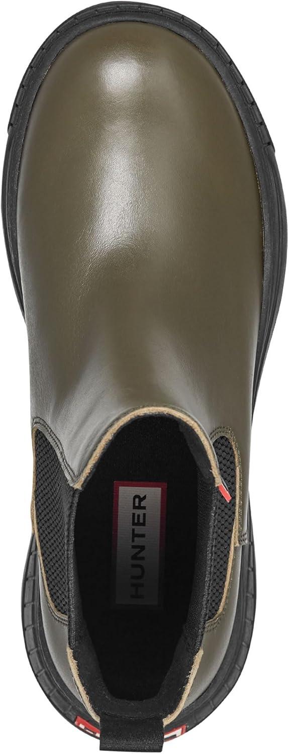 imageHunter Womens Neveah Waterproof Chelsea BootDark Green Leather