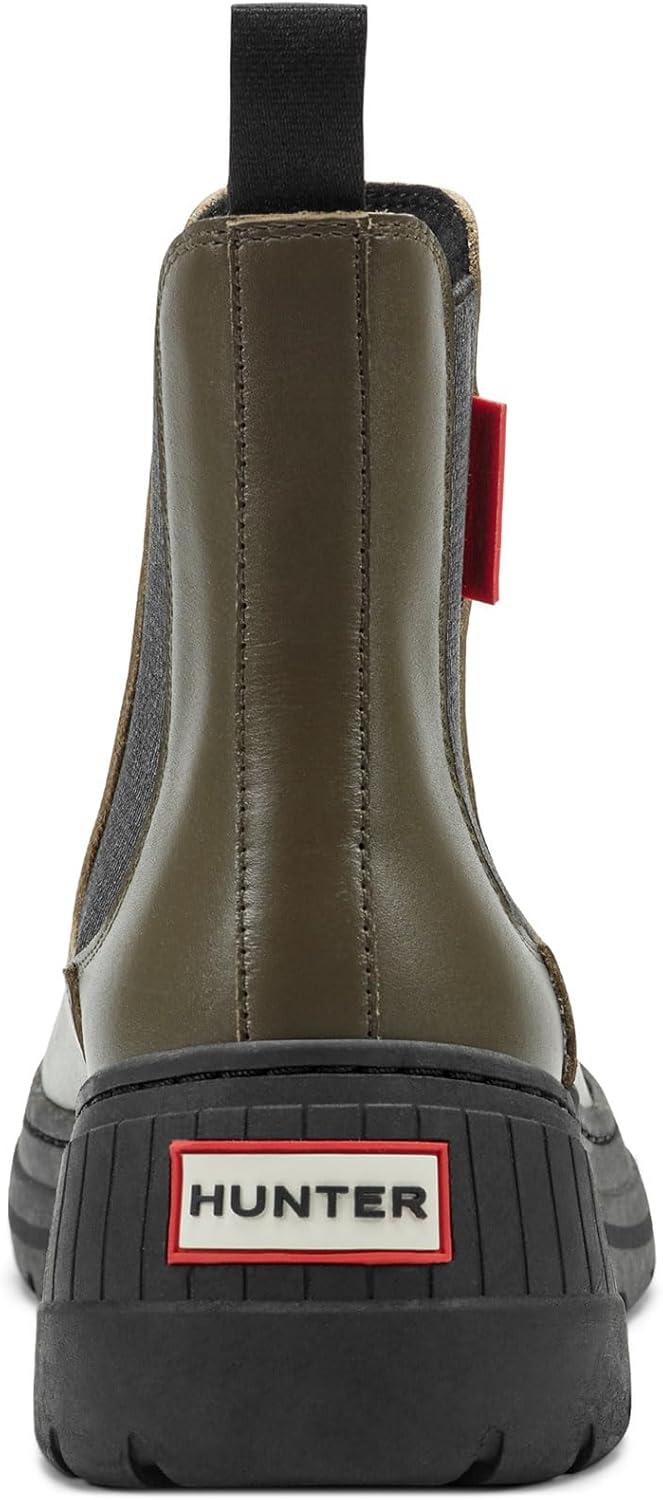 imageHunter Womens Neveah Waterproof Chelsea BootDark Green Leather