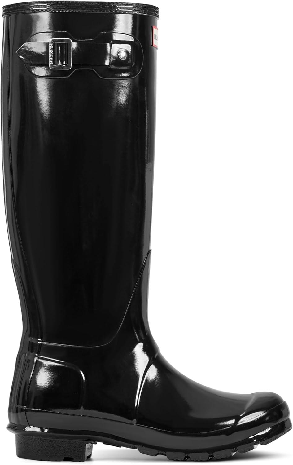 imageHunter Womens Original Tall Gloss Rain BootsBlack