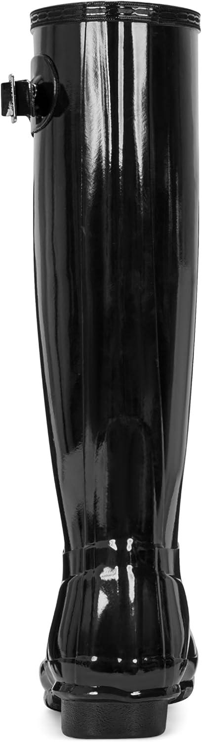imageHunter Womens Original Tall Gloss Rain BootsBlack