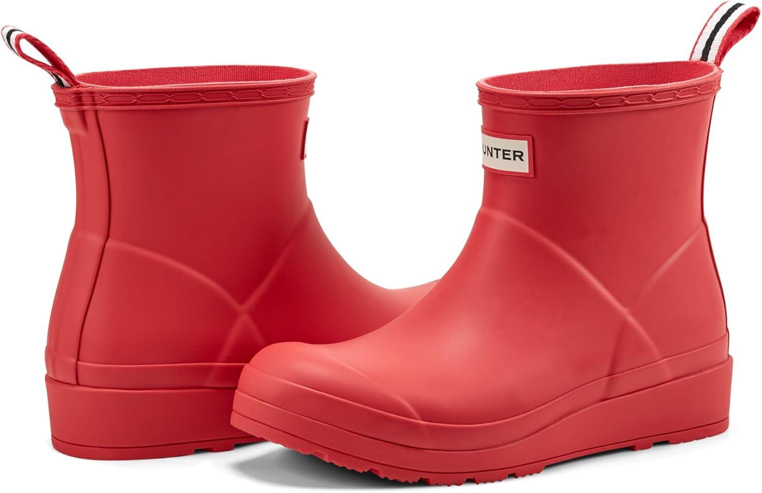 imageHunter Womens Play Short Rain BootLogo Red