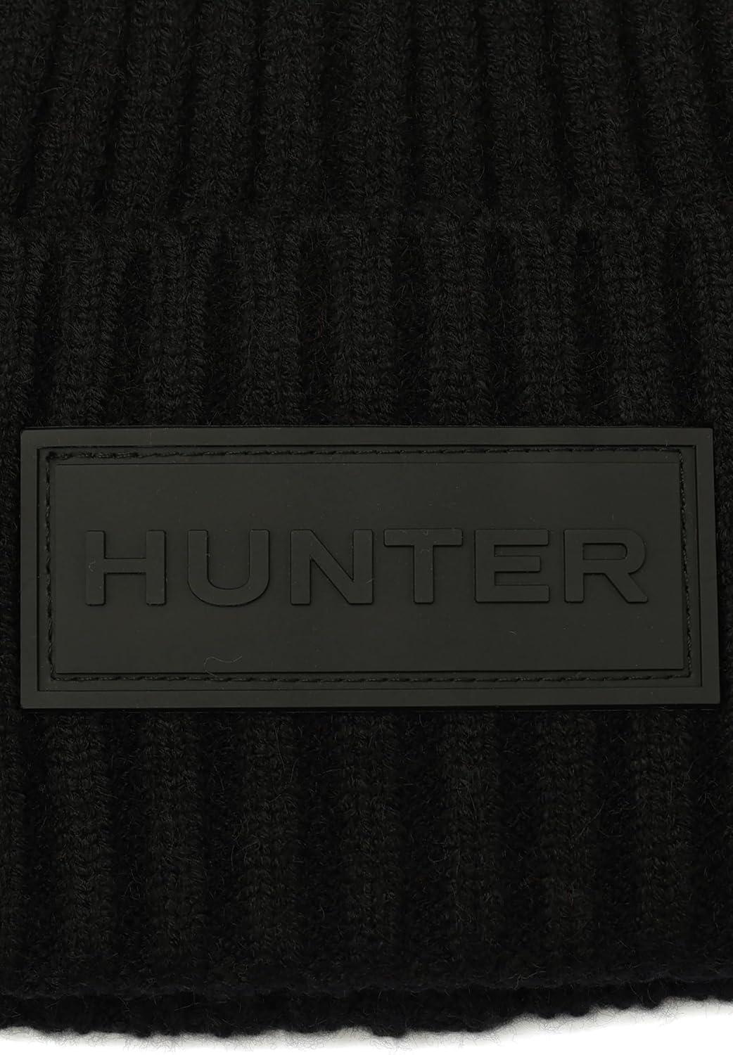 imageHunter Womens Play Tonal Logo Cuff Beanie Hat with Brand Logo Comfortable ampamp Warm AccessoryBlack