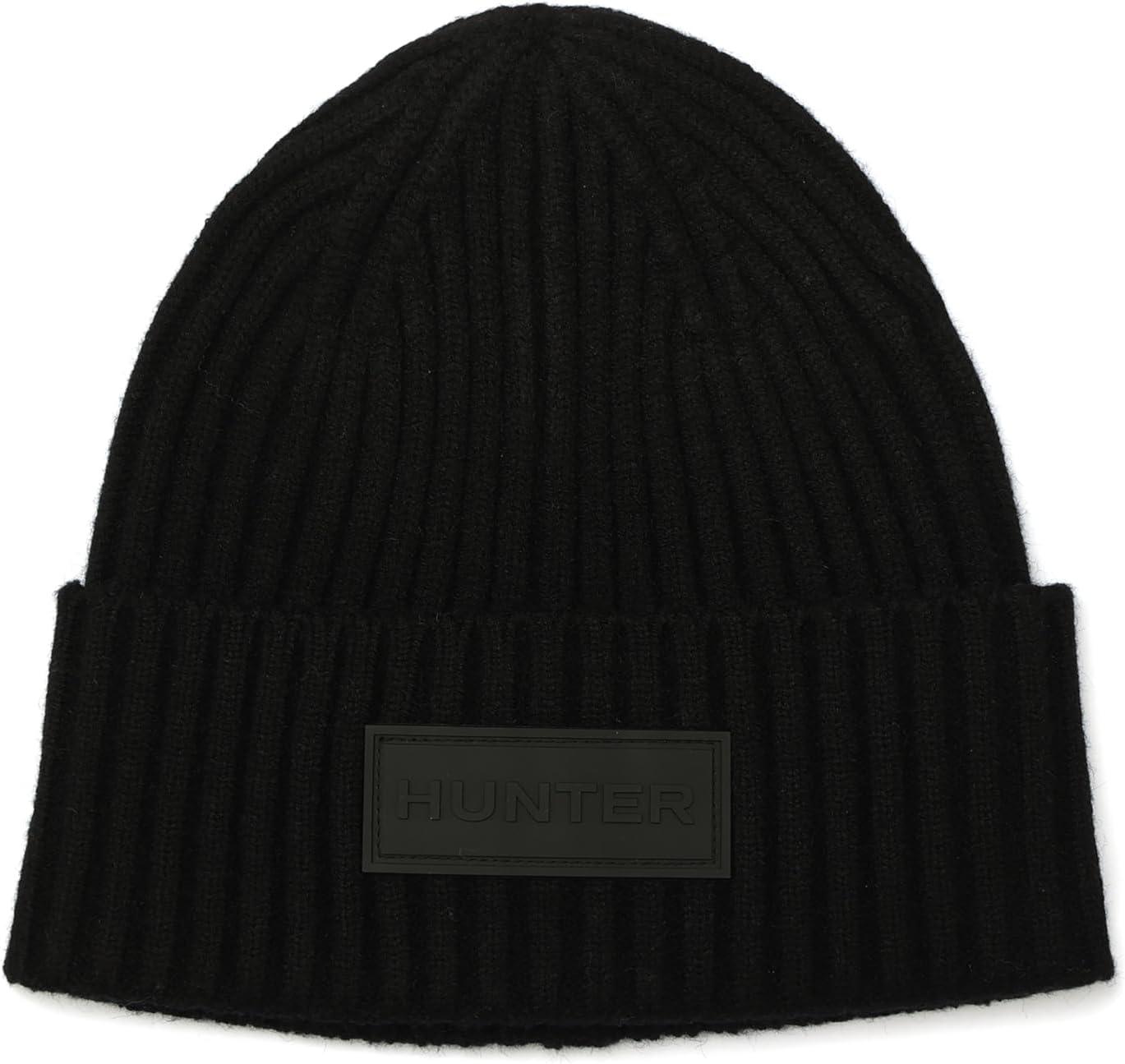 imageHunter Womens Play Tonal Logo Cuff Beanie Hat with Brand Logo Comfortable ampamp Warm AccessoryBlack