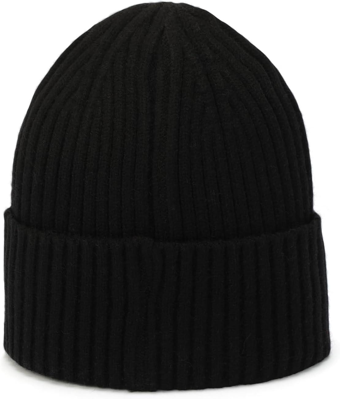 imageHunter Womens Play Tonal Logo Cuff Beanie Hat with Brand Logo Comfortable ampamp Warm AccessoryBlack