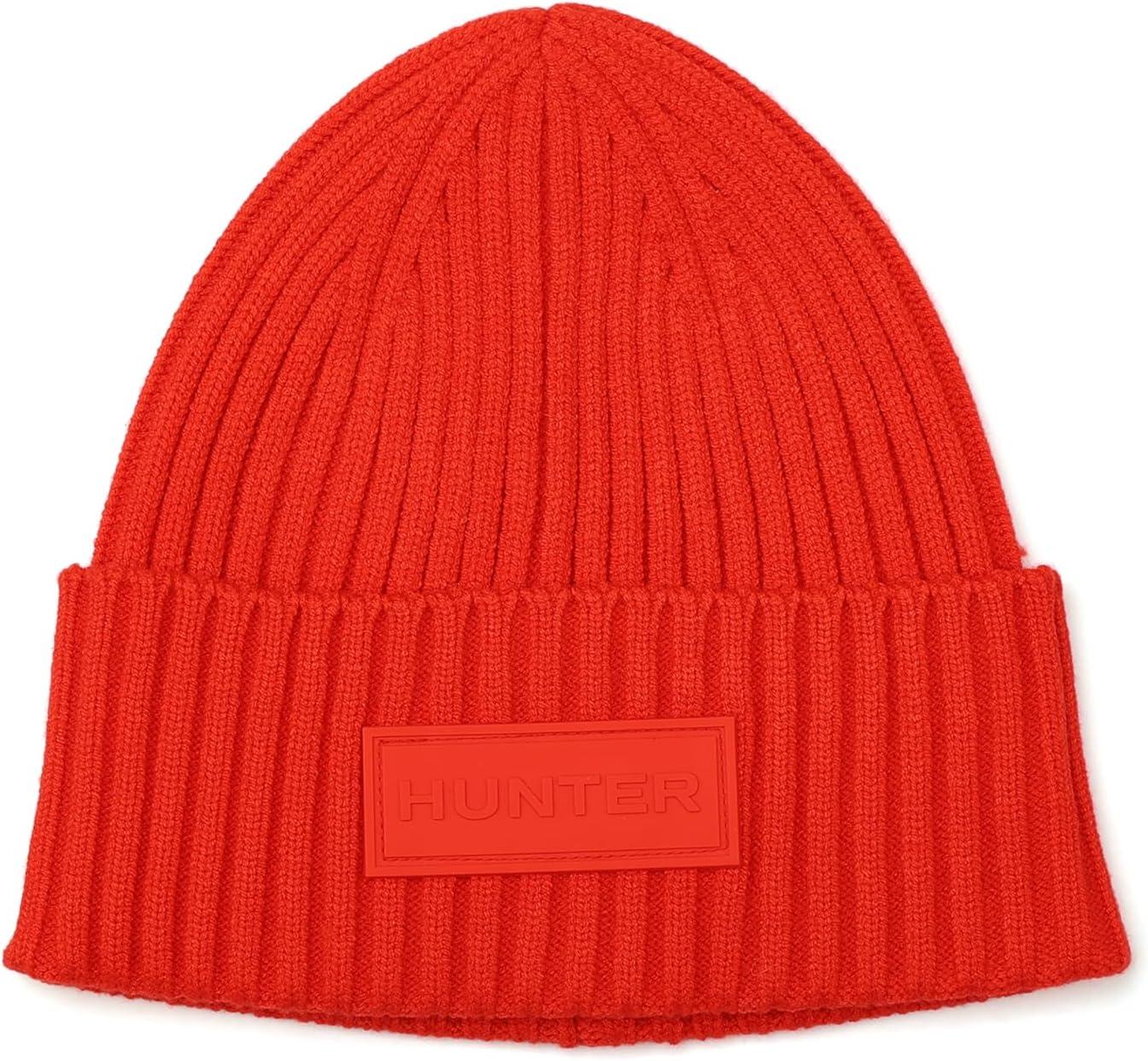 imageHunter Womens Play Tonal Logo Cuff Beanie Hat with Brand Logo Comfortable ampamp Warm AccessoryHunter Red