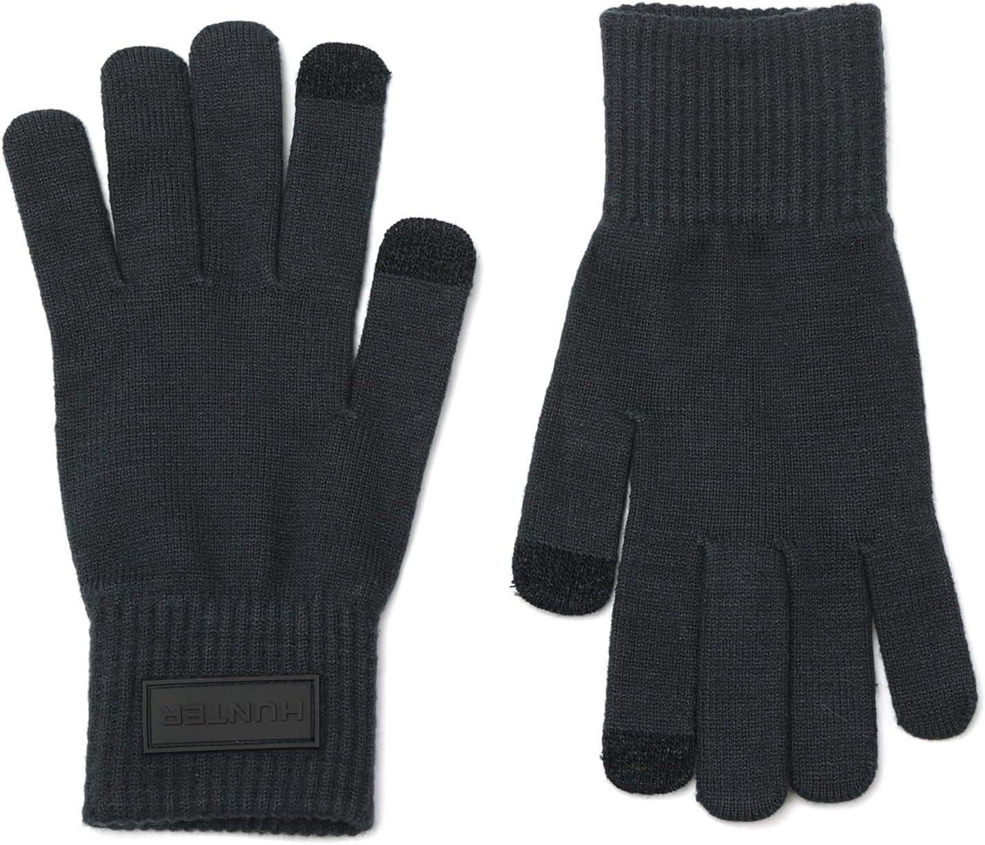 imageHunter Womens Play Tonal Logo Knit Glove Gloves with Brand Logo Comfortable ampamp Warm AccessoryMidnight