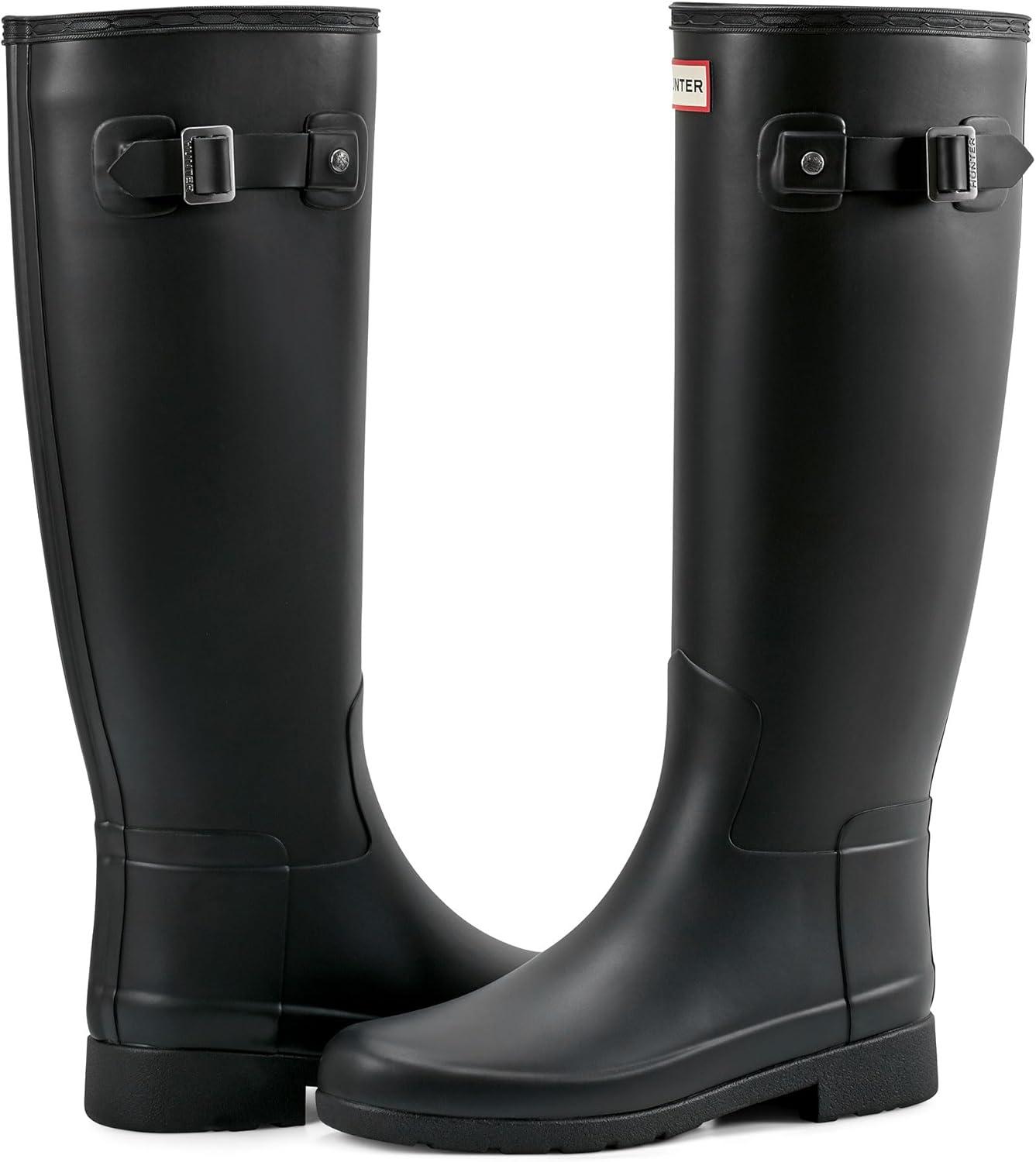 imageHunter Womens Refined Tall Rain BootBlack