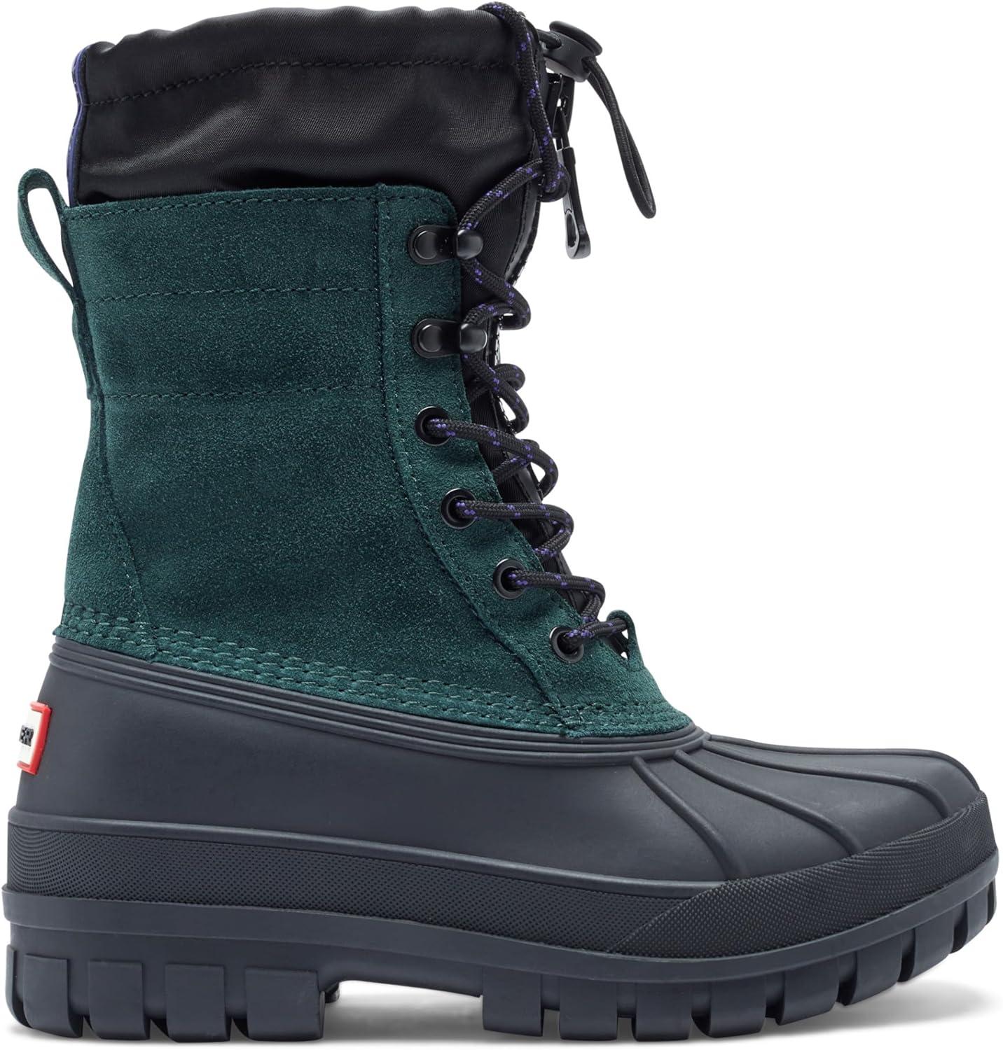 imageHunter Womens Skylar Waterproof Rain BootDark Green Suede
