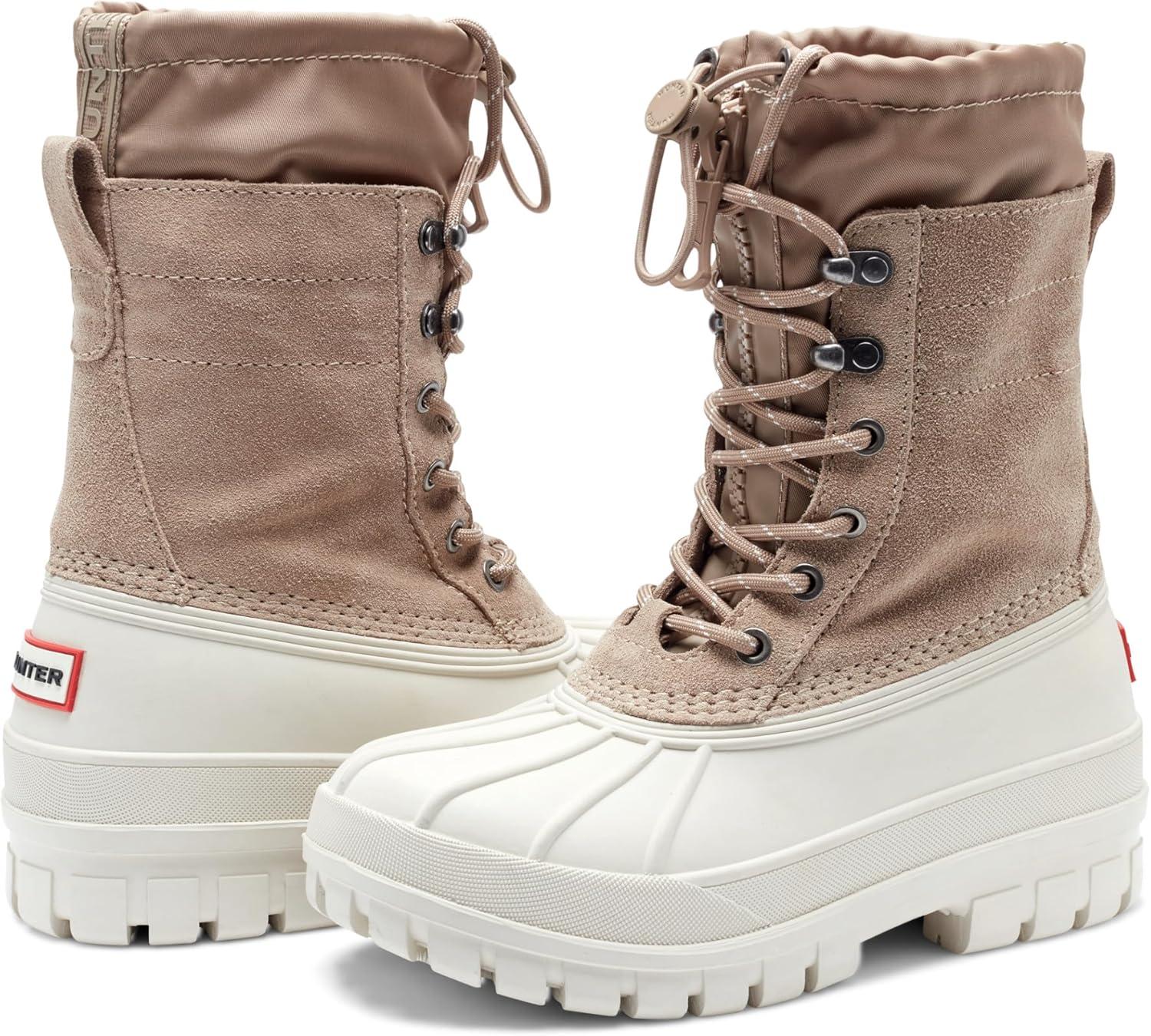 imageHunter Womens Skylar Waterproof Rain BootIvoryBeige Suede