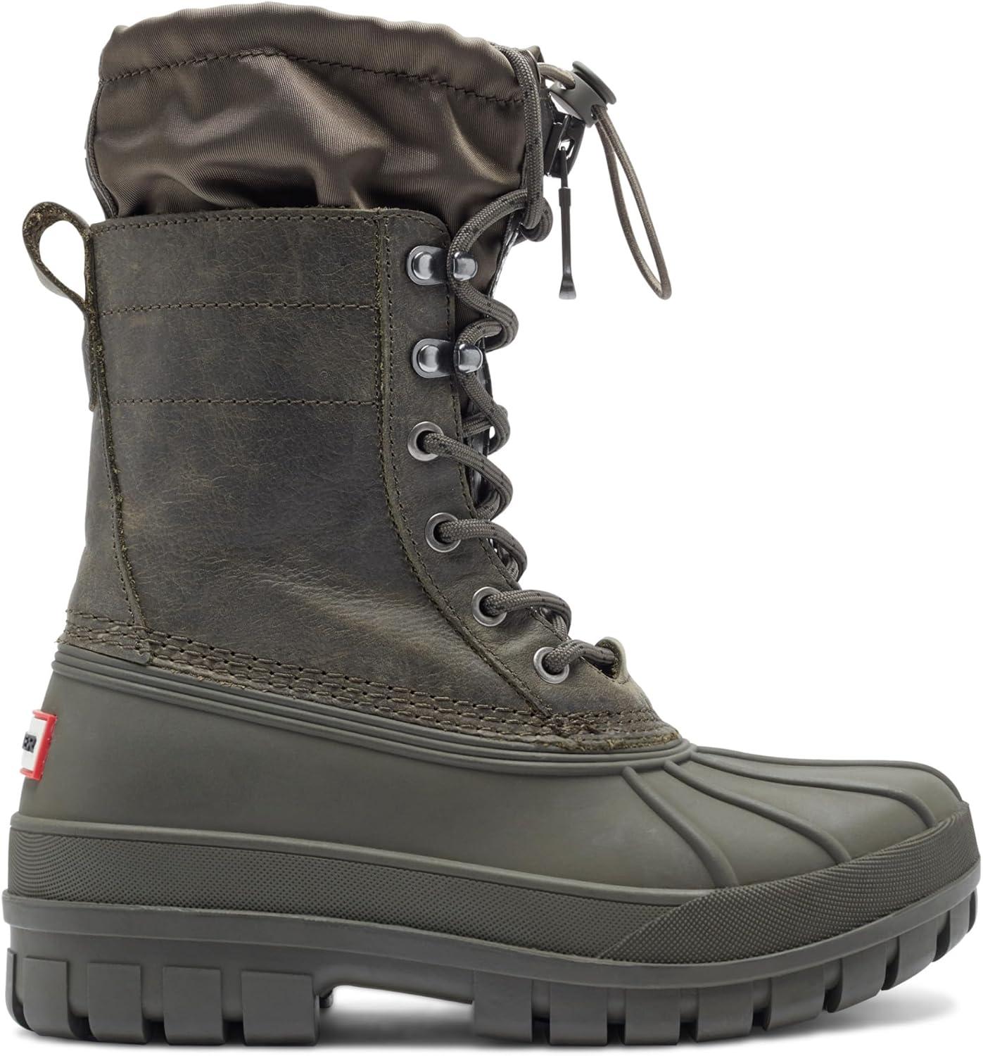 imageHunter Womens Skylar Waterproof Rain BootMedium Green Leather