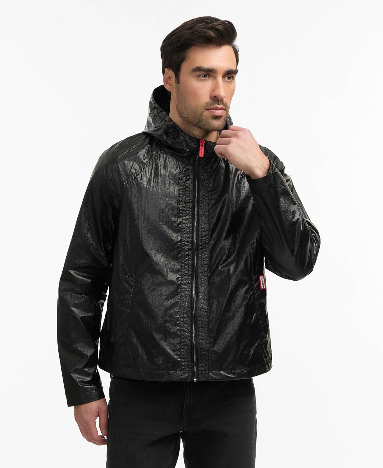 imageHunter mens Jay Wax Crinkle JacketBlack