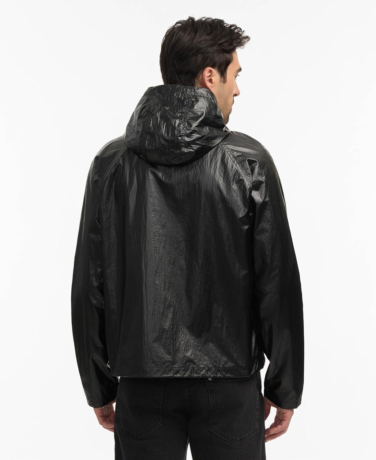 imageHunter mens Jay Wax Crinkle JacketBlack