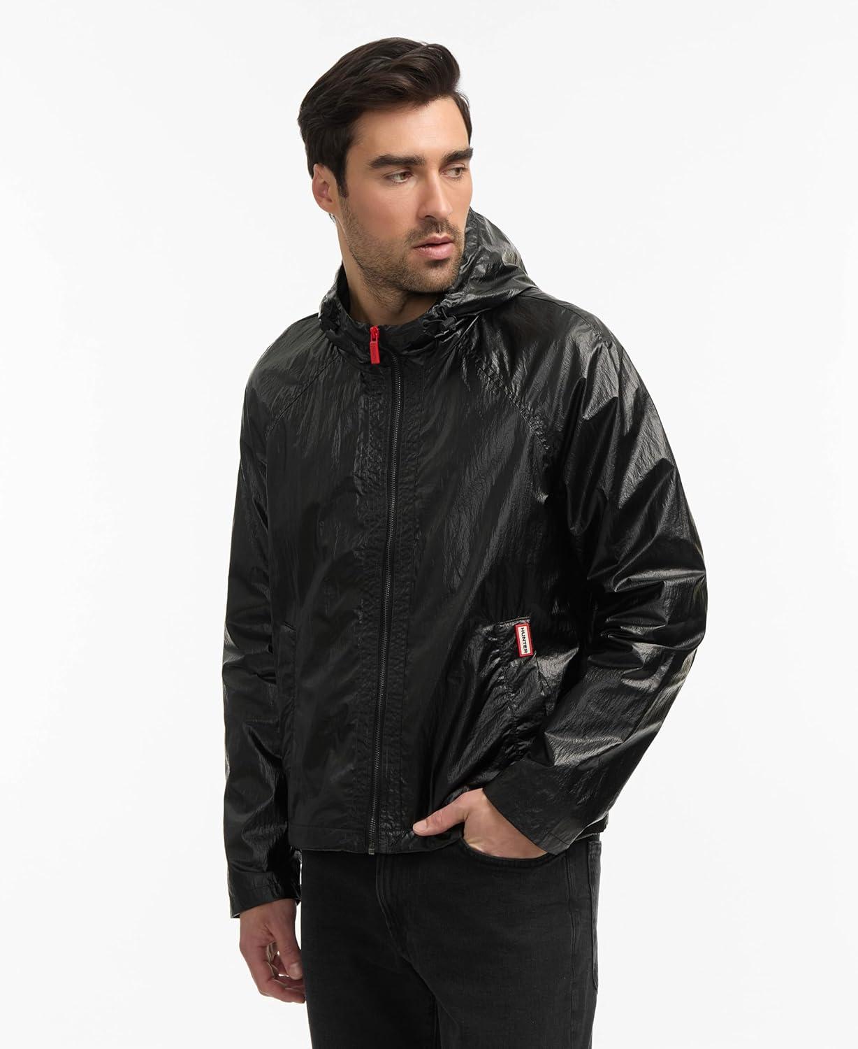 imageHunter mens Jay Wax Crinkle JacketBlack